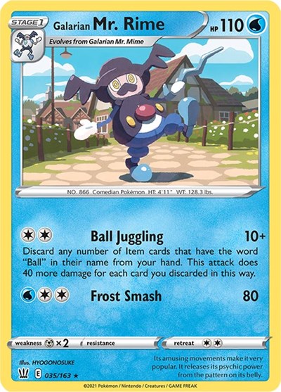 Galarian Mr. Rime (SWSH05: Battle Styles) Near Mint Reverse Holofoil