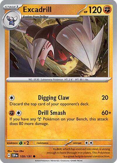 Excadrill (SV08: Surging Sparks) Near Mint Reverse Holofoil