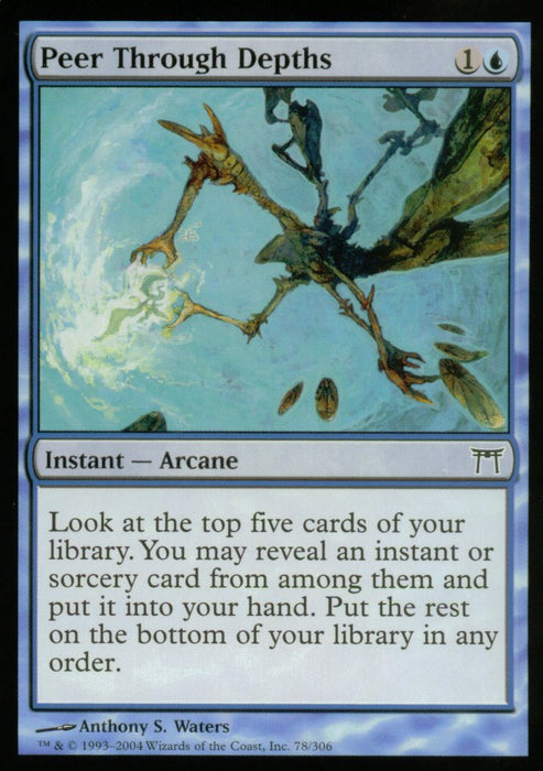 Peer Through Depths (Champions of Kamigawa) Light Play
