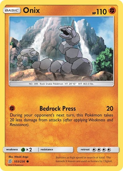 Onix (SM - Unified Minds) Near Mint Reverse Holofoil