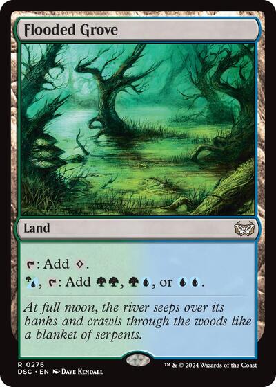 Flooded Grove (Commander: Duskmourn: House of Horror) Light Play