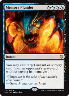 Memory Plunder (Commander 2017) Light Play