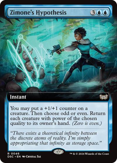 Zimone's Hypothesis (Extended Art) (Commander: Duskmourn: House of Horror) Light Play