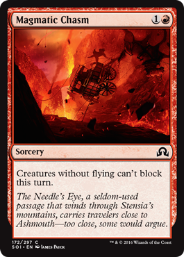 Magmatic Chasm (Shadows Over Innistrad) Light Play Foil