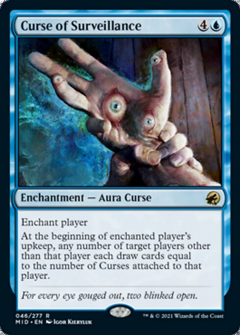 Curse of Surveillance (Innistrad: Midnight Hunt) Light Play Foil