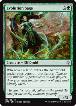 Evolution Sage (War of the Spark) Light Play Foil