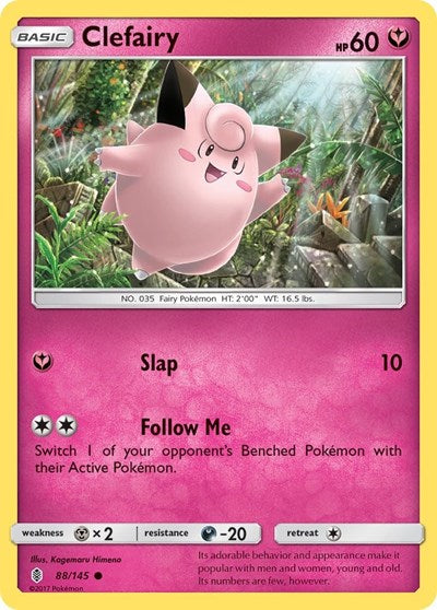 Clefairy (SM - Guardians Rising) Near Mint Reverse Holofoil