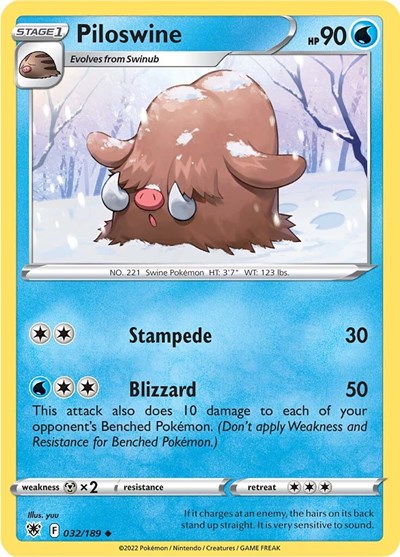 Piloswine (SWSH10: Astral Radiance) Near Mint