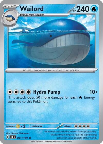 Wailord - 041 (SV09: Journey Together) Near Mint Reverse Holofoil