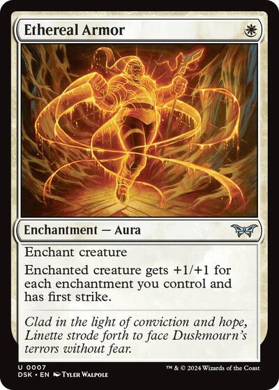 Ethereal Armor (Duskmourn: House of Horror) Light Play