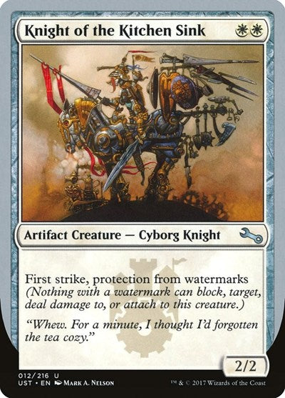 Knight of the Kitchen Sink (F) (Unstable) Light Play