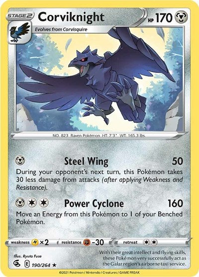 Corviknight (SWSH08: Fusion Strike) Near Mint Reverse Holofoil