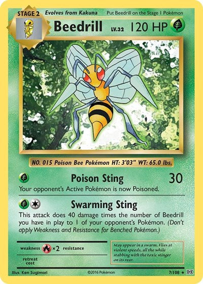 Beedrill (XY - Evolutions) Light Play Reverse Holofoil