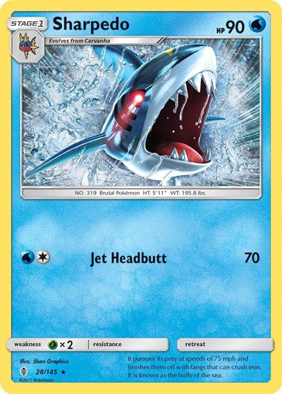 Sharpedo (SM - Guardians Rising) Near Mint