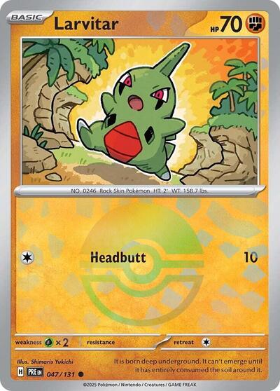 Larvitar (Poke Ball Pattern) (SV: Prismatic Evolutions) Near Mint Holofoil