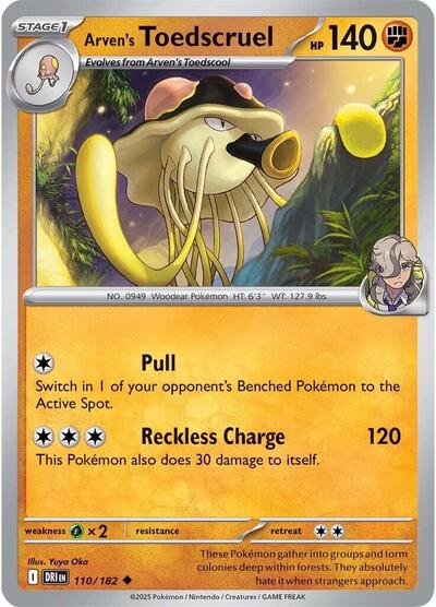 Arven's Toedscruel (SV10: Destined Rivals) Near Mint Reverse Holofoil