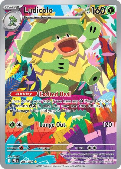Ludicolo - 095 (ME02: Phantasmal Flames) Near Mint Holofoil
