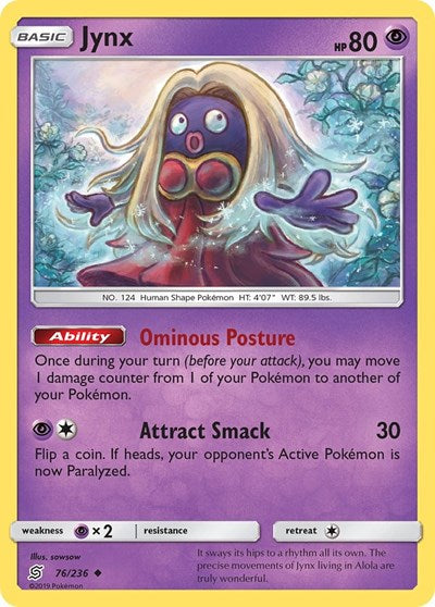 Jynx (SM - Unified Minds) Near Mint Reverse Holofoil