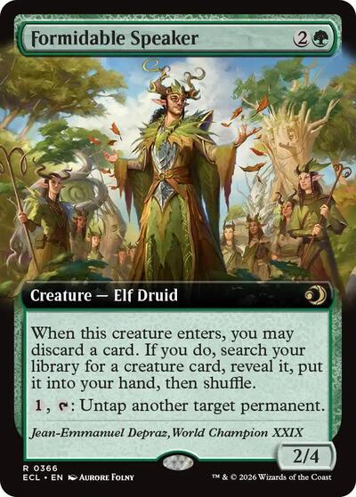 Formidable Speaker (Extended Art) (Lorwyn Eclipsed) Near Mint Foil