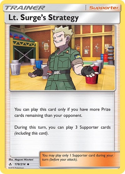 Lt. Surge's Strategy (SM - Unbroken Bonds) Near Mint Reverse Holofoil
