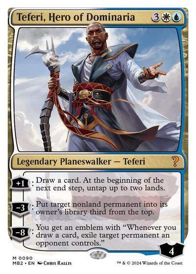 Teferi, Hero of Dominaria (White Border) (Mystery Booster 2) Near Mint