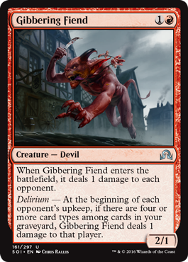 Gibbering Fiend (Shadows Over Innistrad) Light Play