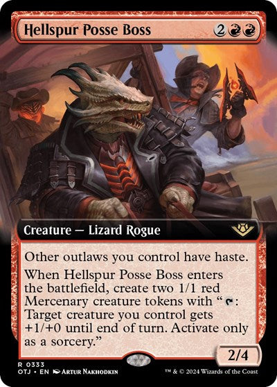 Hellspur Posse Boss (Extended Art) (Outlaws of Thunder Junction) Light Play