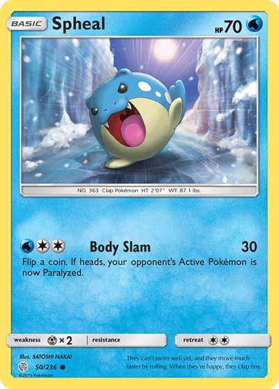 Spheal - 50 (SM - Cosmic Eclipse) Near Mint Reverse Holofoil