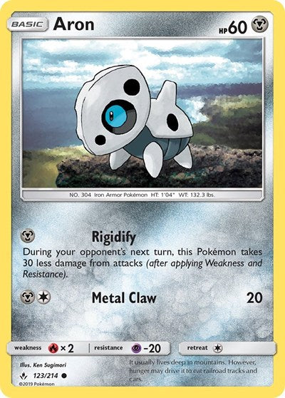 Aron (SM - Unbroken Bonds) Near Mint Reverse Holofoil