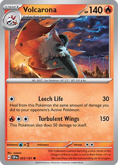 Volcarona (SV08: Surging Sparks) Near Mint
