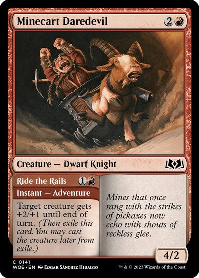 Minecart Daredevil (Wilds of Eldraine) Light Play Foil