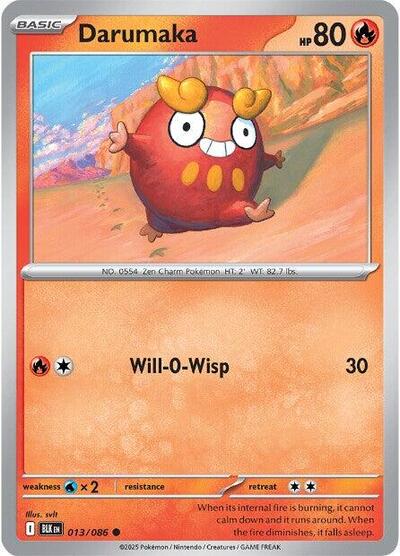 Darumaka (SV: Black Bolt) Near Mint Reverse Holofoil