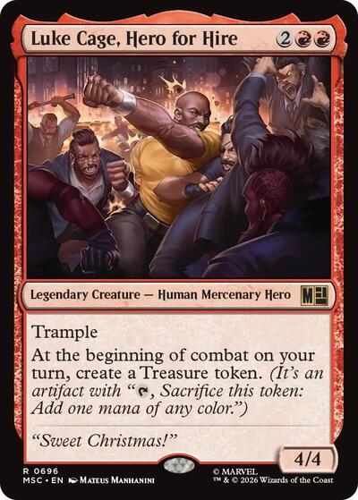 Luke Cage, Hero for Hire (Commander: Marvel Super Heroes) Near Mint Foil