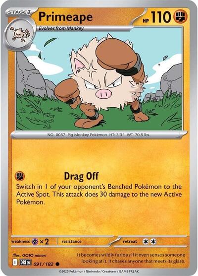 Primeape (SV10: Destined Rivals) Near Mint Reverse Holofoil