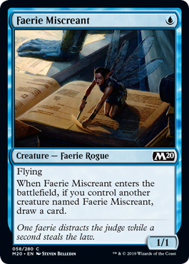 Faerie Miscreant (Magic 2020 Core Set) Light Play