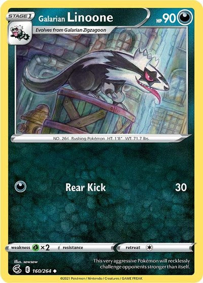 Galarian Linoone (SWSH08: Fusion Strike) Near Mint Reverse Holofoil