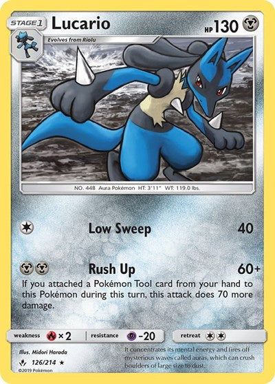 Lucario (SM - Unbroken Bonds) Near Mint Holofoil