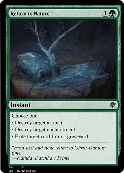 Return to Nature (Commander 2022 Starter Decks) Light Play