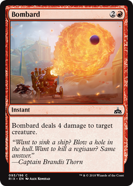 Bombard (Rivals of Ixalan) Light Play Foil