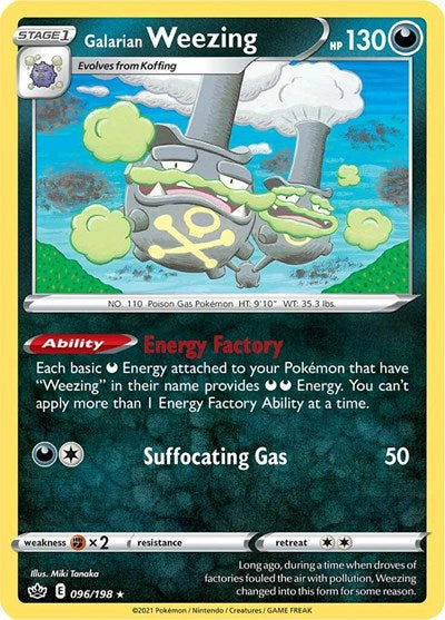 Galarian Weezing (SWSH06: Chilling Reign) Near Mint Reverse Holofoil
