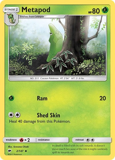 Metapod (SM - Burning Shadows) Near Mint