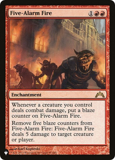 Five-Alarm Fire (The List) Light Play