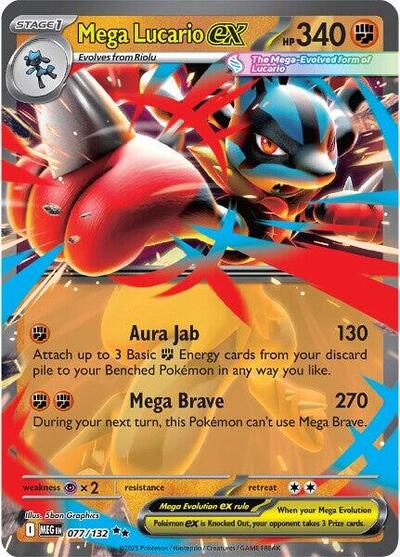 Mega Lucario ex - 077 (ME01: Mega Evolution) Near Mint Holofoil