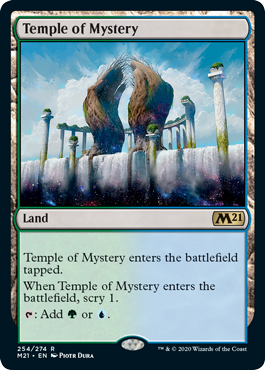 Temple of Mystery (Magic 2021 Core Set) Light Play