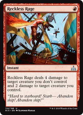 Reckless Rage (Rivals of Ixalan) Light Play