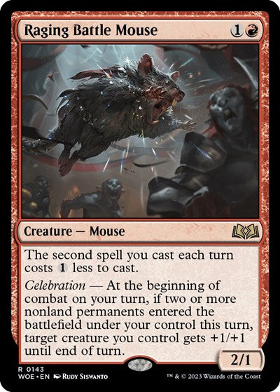 Raging Battle Mouse (Wilds of Eldraine) Near Mint Foil