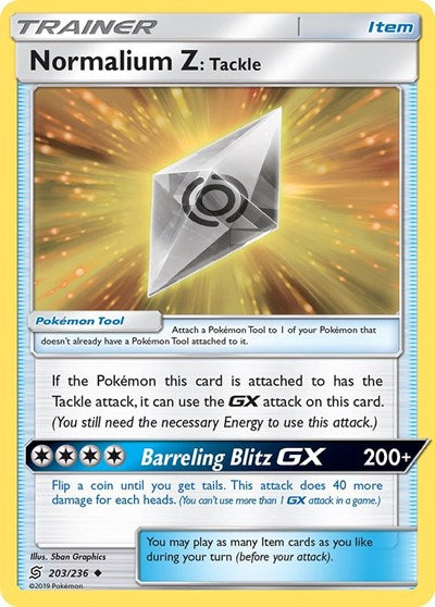 Normalium Z: Tackle (SM - Unified Minds) Near Mint Reverse Holofoil