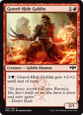 Gravel-Hide Goblin (Ravnica Allegiance) Light Play Foil