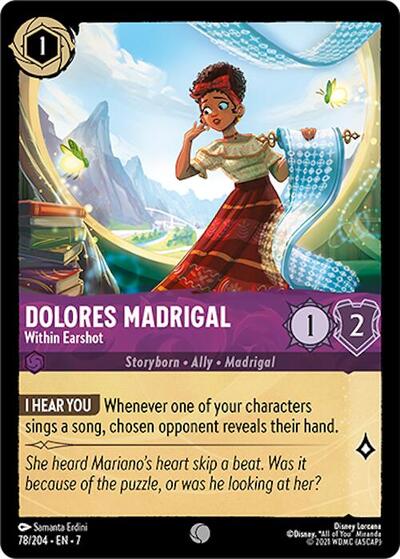 Dolores Madrigal - Within Earshot (Archazia's Island) Near Mint