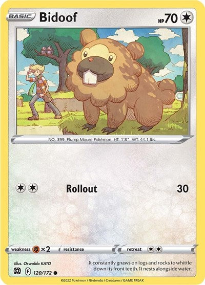 Bidoof (SWSH09: Brilliant Stars) Near Mint Reverse Holofoil